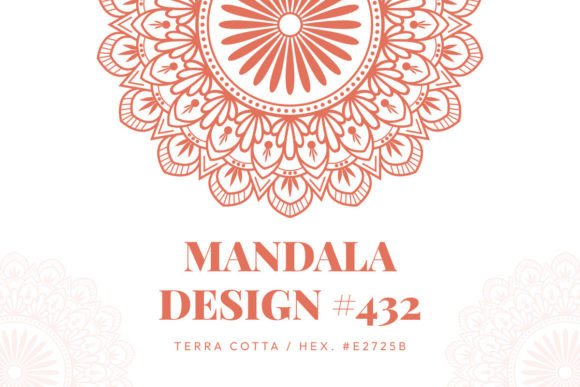 A Terra Cotta Mandala Design for Graphics and Patterns