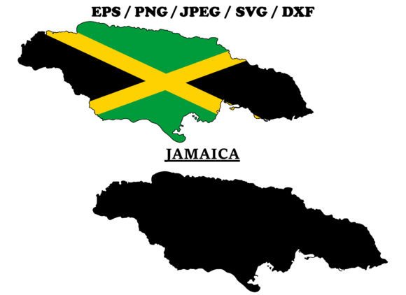 Jamaica Flag Map Graphics for Bold Brand Identity