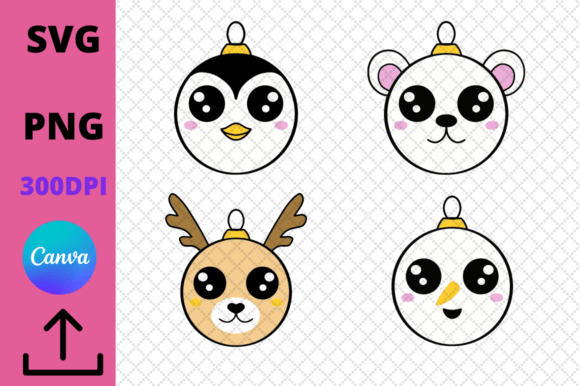 Kawaii Christmas Animals Graphics for Friendly Business Brands